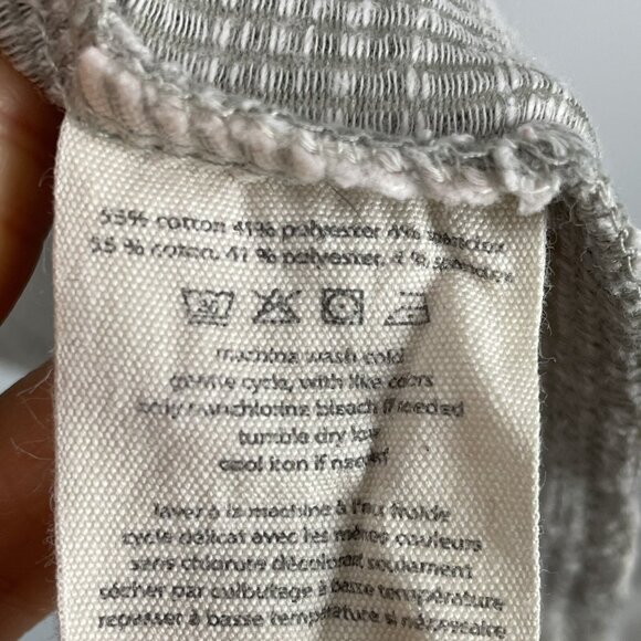 Donni Anthropologie Plus One Size Gray Striped Open Mid Length Duster Cardigan - Picture 6 of 10